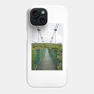 Suspension bridge in rainforest Phone Case