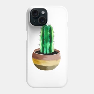 Cactus in pot Phone Case