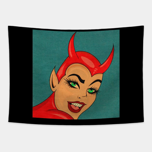 Devil in Latex Tapestry by JuicyJawa