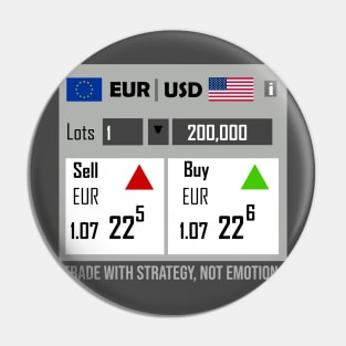 EUR USD Trading Pin