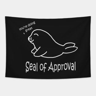 Seal of Approval White Tapestry