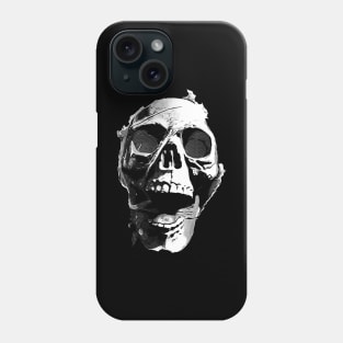 Ghost Night Spookshow Black and White Screaming Skull Phone Case