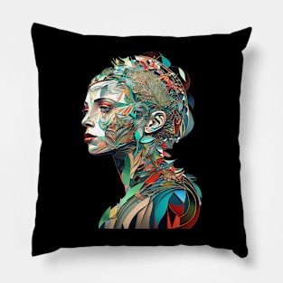 Woman Art Portrait Pillow