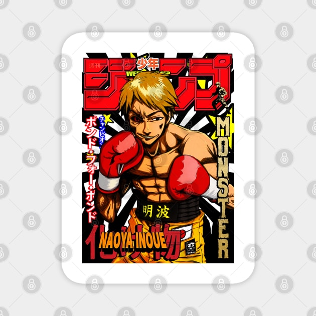 Naoya Inoue Jump Cover Magnet by hansoloski