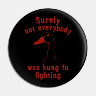 Surely Not Everybody Was Kung Fu Fighting Pin