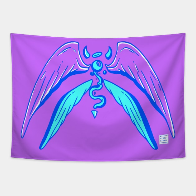 Blue Angel Eye Tapestry by kenallouis