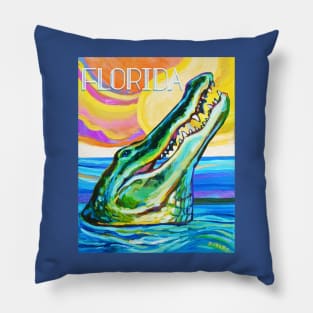Florida Gator and Sunset Pillow