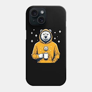 Cosmic Morning Bear - Wilderness Coffee Time Phone Case