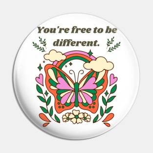 you're free to be different Pin