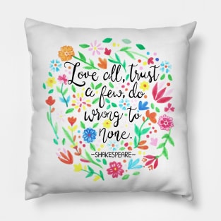 Shakespeare Quote Pillow