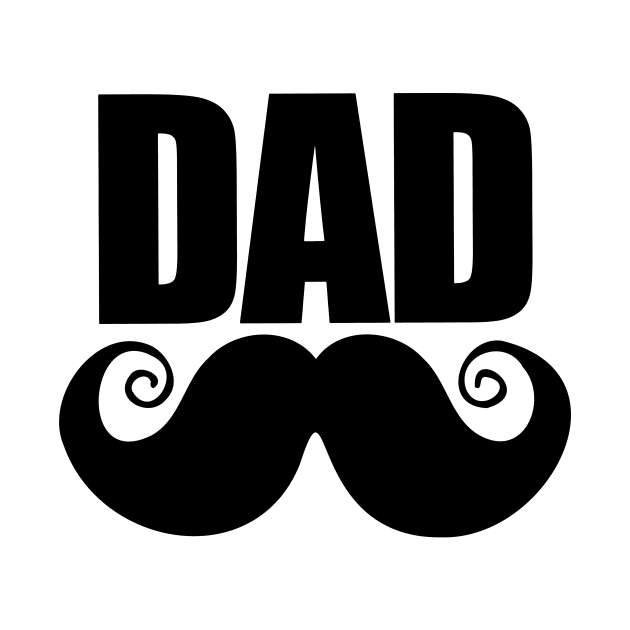 DAD text with mustache by 9georgeDoodle