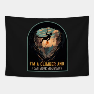 Rope climbing quote mountains adventure Tapestry