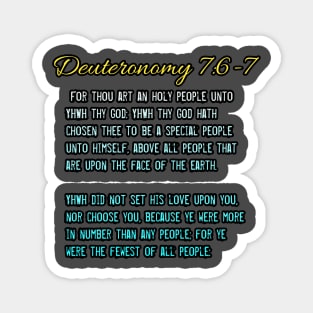 Deuteronomy 7:6-7 Magnet