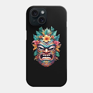 Floral Tiki Mask Hawaiian Phone Case