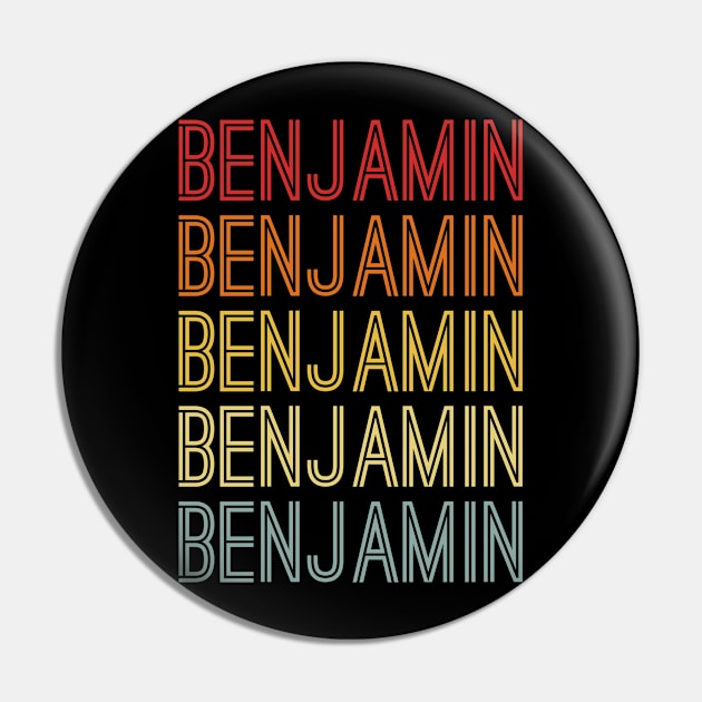 Benjamin Name Vintage Retro Gift Named Benjamin Pin by CoolDesignsDz