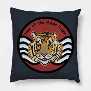 Water Big Cats Portrait Year of the Tiger Pillow