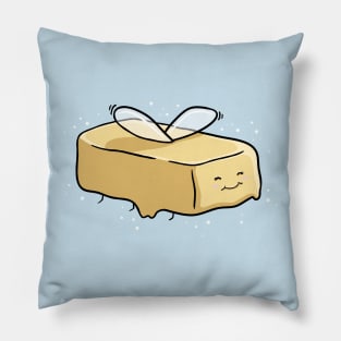 Too literal...Butter-fly. Fun Pun Digital Illustration Pillow