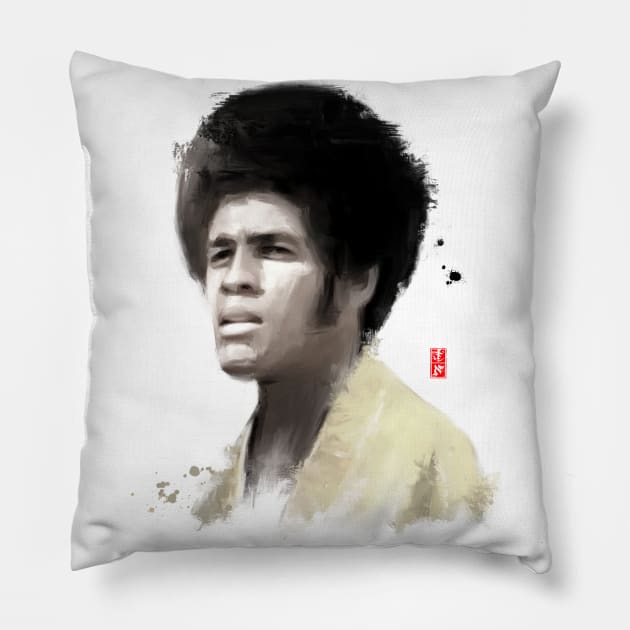 Jim Kelly Pillow by ILYOart