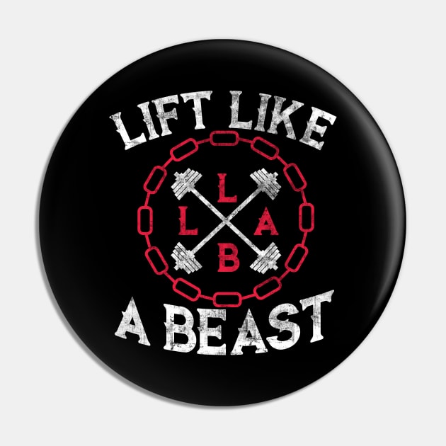 Lift Like a Beast Weightlifting Powerlifting Gym Pin by theperfectpresents