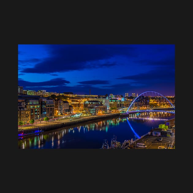 Newcastle Quayside At Dusk by tynesidephotos