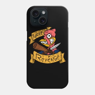 thanksgiving turkey revenge. hand drawn illustration. Phone Case