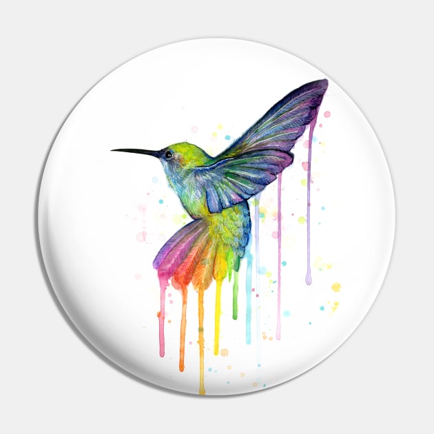 Rainbow Hummingbird Pin by Olechka