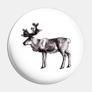 Reindeer Ink Drawing Pin