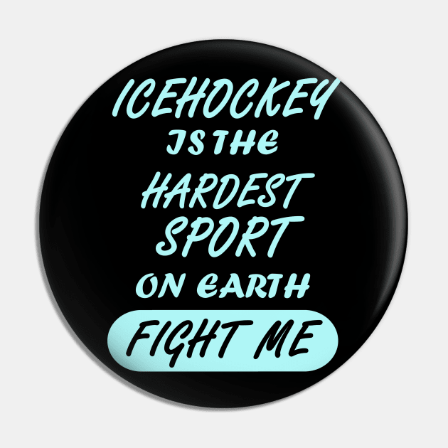 Ice Hockey Body Check Puck Girls Women Pin by FindYourFavouriteDesign