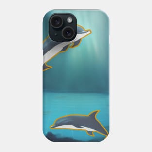 dolphin art Phone Case