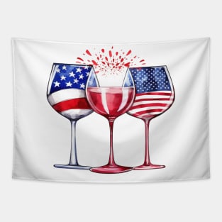 4th of July Wine Tapestry