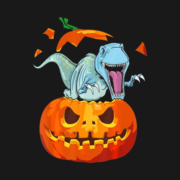 Dinosauria Pumpkin Halloween TShirt Funny Gift For Men Women by Antoniusvermeu