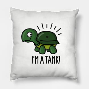 I'm a tank - funny turtle with army helmet (dark) Pillow