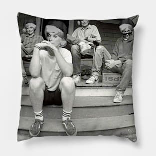 Golden Girls Christmas Black And White Pillow