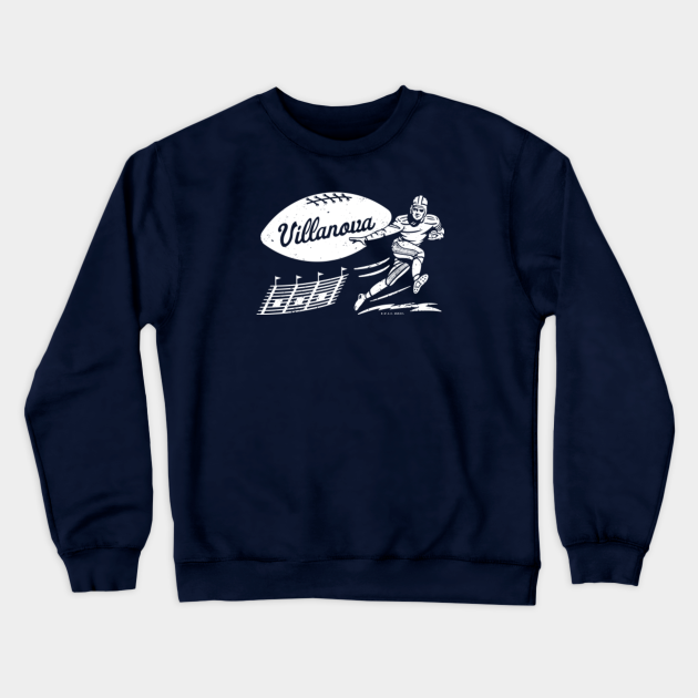 Vintage College Football Villanova Wildcats White Villanova Wordmark Villanova Wildcats Crewneck Sweatshirt Teepublic