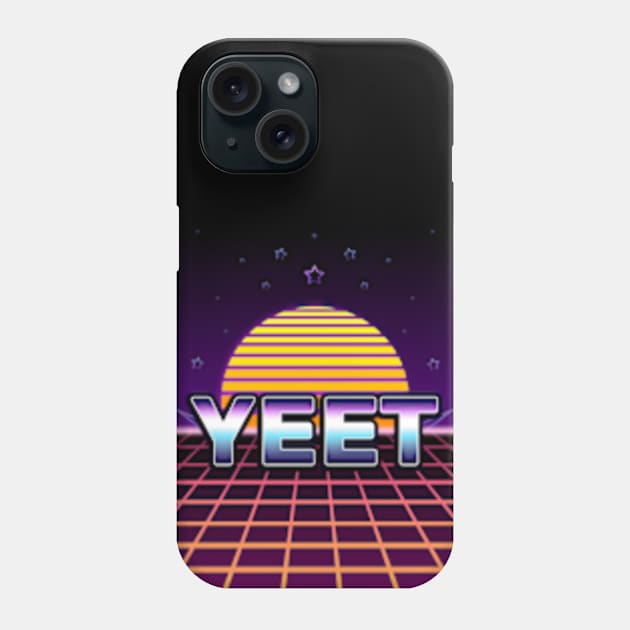 Synth Wave Background - YEET Phone Case by JadedOddity