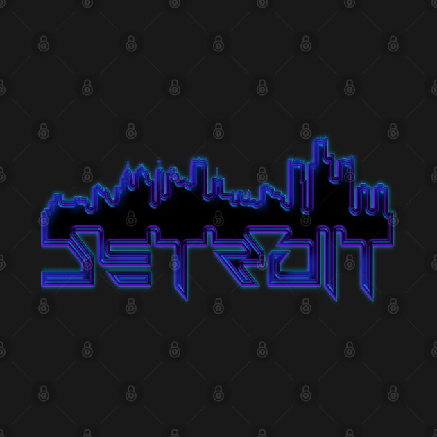 Detroit skyline Tee by Crazy Squirrel Graphics