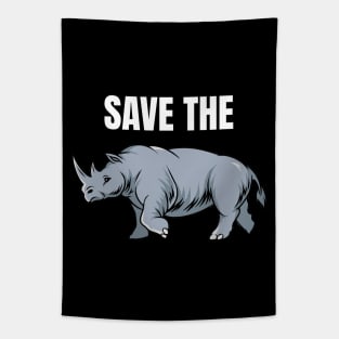 Save Rhinos (Rhino) Tapestry