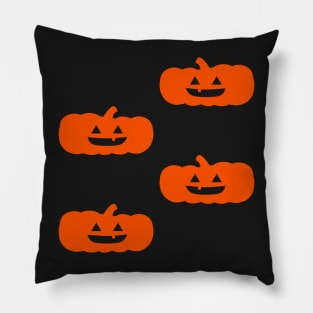 Squat Jack-O-Lantern Tile (Orange) Pillow