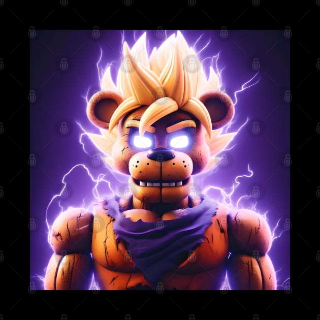 Super Saiyan Freddy by HELLAHIGH TEEZ