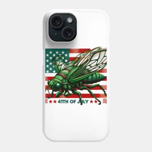 4th july Entomology Cicada Fest 2024 Broods XIX XIII Cicada Lover Phone Case