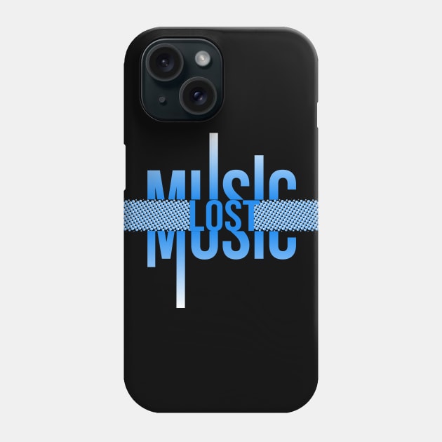 Ice Blue Lost in Music design Phone Case by colouredwolfe11