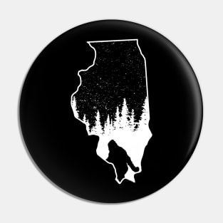 Illinois Bigfoot Gift Pin