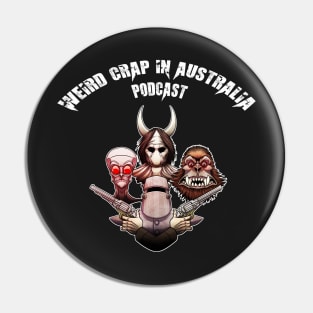 Weird Crap in Australia - Legends of Australia (White Logo) Pin