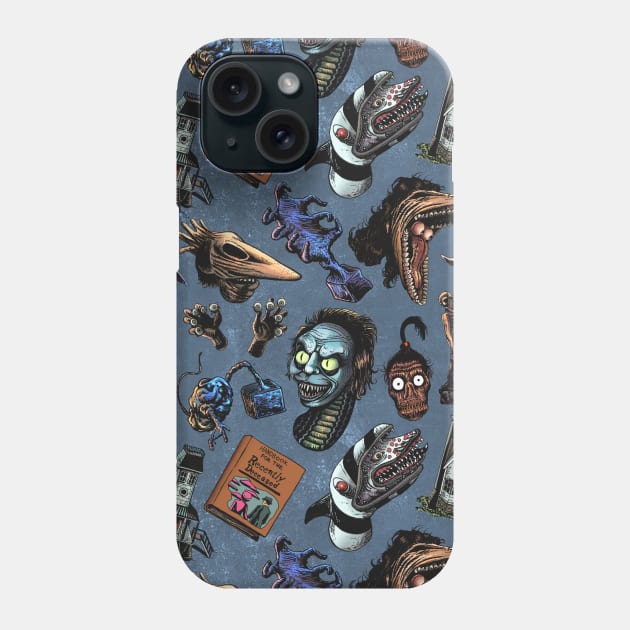 Beetlejuice - blue Pattern Phone Case by Creepsandbabes