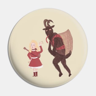 Dolly & Krampus Pin