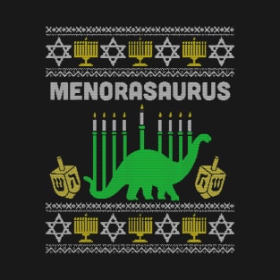 Menorasaurus Hanukkah T-Shirt
