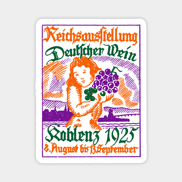 1925 German Wine Fair Magnet by historicimage