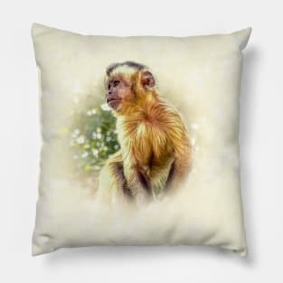 Tufted capuchin Pillow