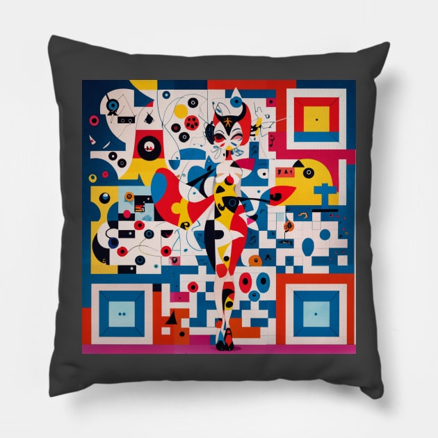 RickRoll QR Code Hidden Image Pillow by ravel.live