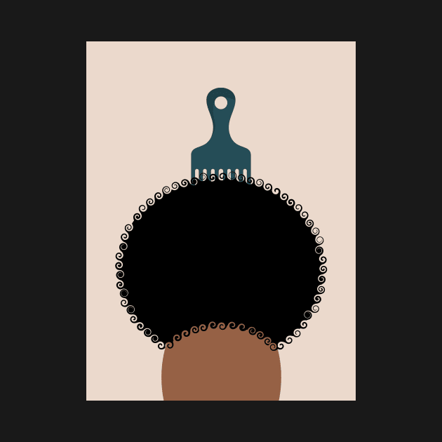 Afro Pick Girl by 4thesoul